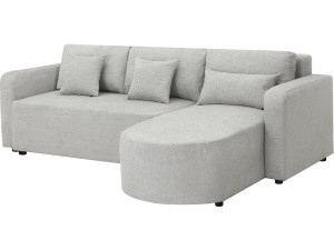 Charles" fabric convertible and reversible corner sofa - 3 seater - Grey
