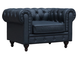 Armchair Chesterfield "Aliza" - Black
