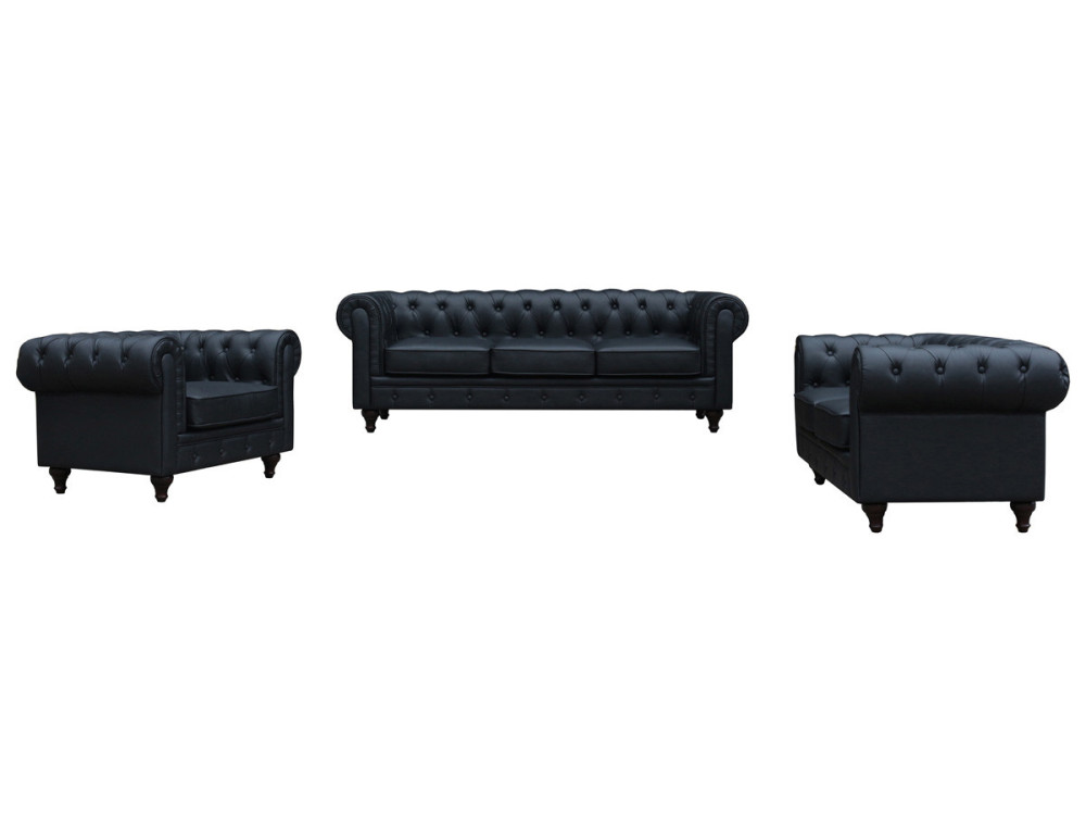 Armchair Chesterfield "Aliza" - Black