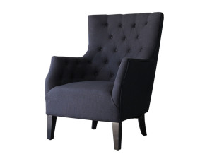SCANDINAVIAN FABRIC ARMCHAIR  DUCHESSE - BLACK