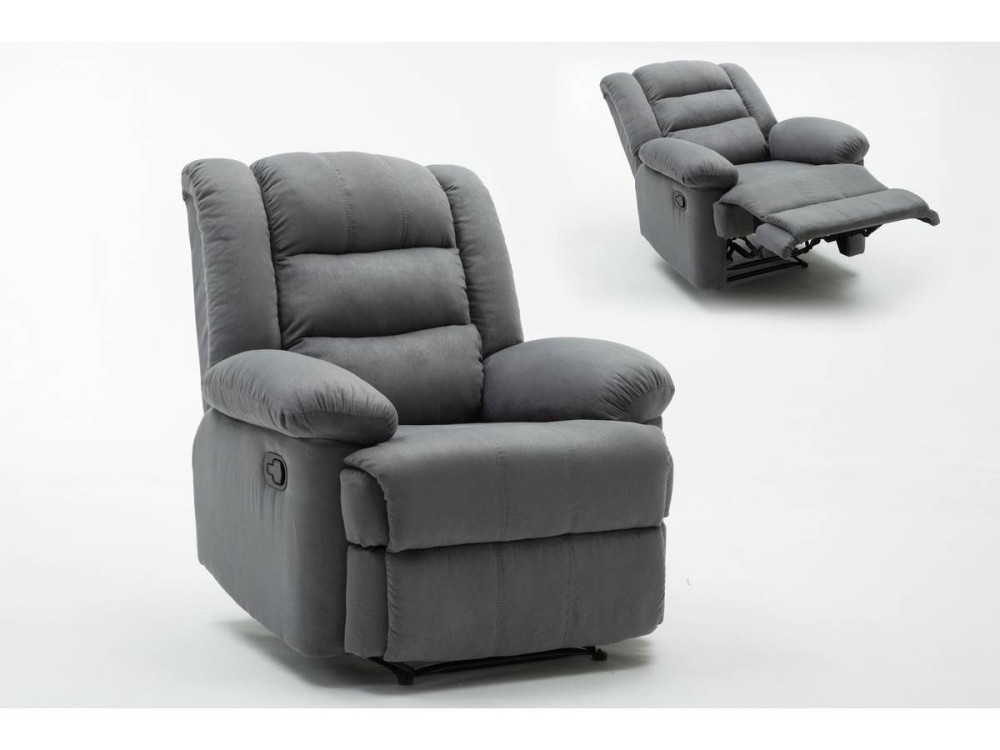 "Buckingham" relax armchair - Light grey