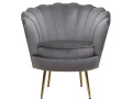 Velvet armchair "Floria" - 75 x 68 x 77.5cm - Green - GREY