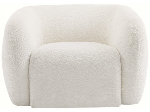 Washington bouclette design armchair - White