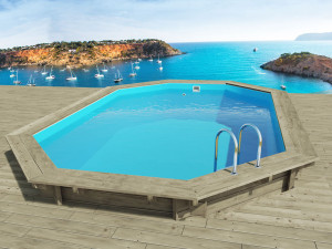 Miami 120" wooden pool - 4.86 x 3.36 x 1.20 m