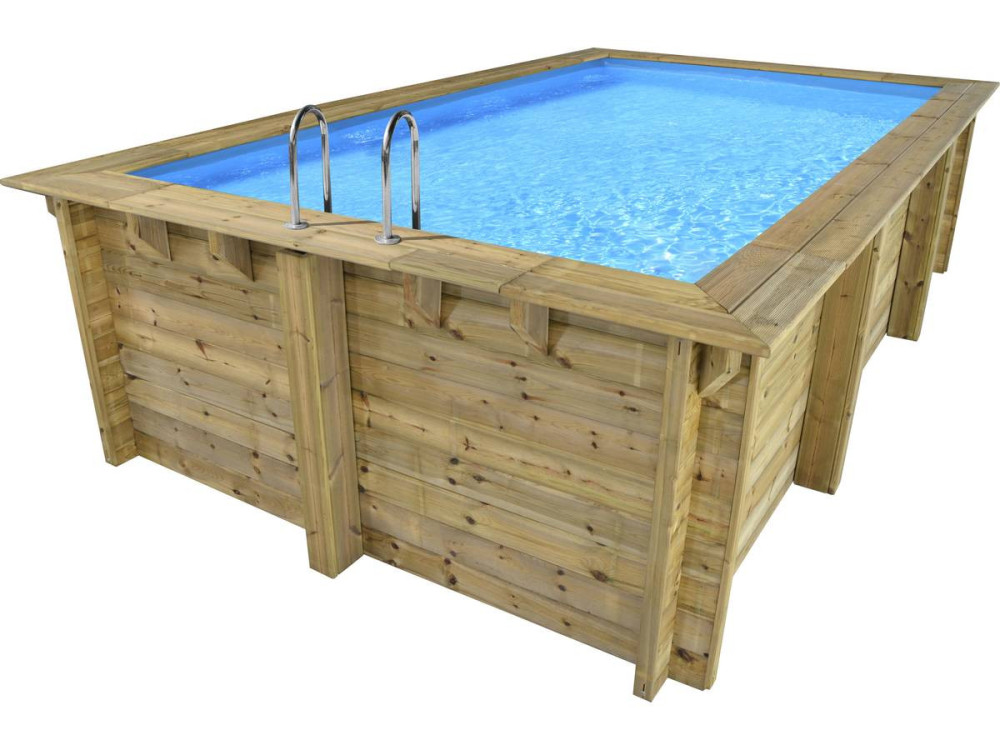 Rectangular wooden pool " Aruba 120 "- 5.00 x 3.00 x 1.24 m