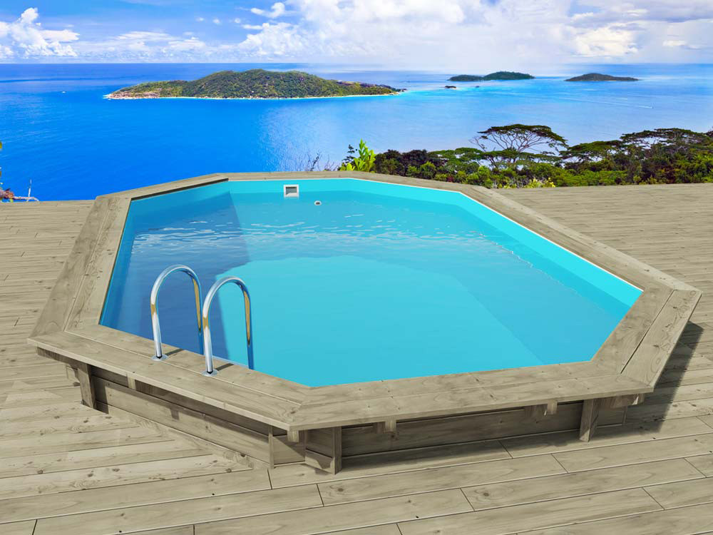 Palma 145" wooden pool 7.57 x 4.07 x 1.44 m
