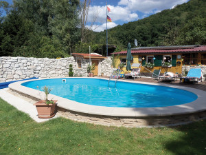 In-ground oval pool kit - 7.00 x 3.50 x 1.20 m