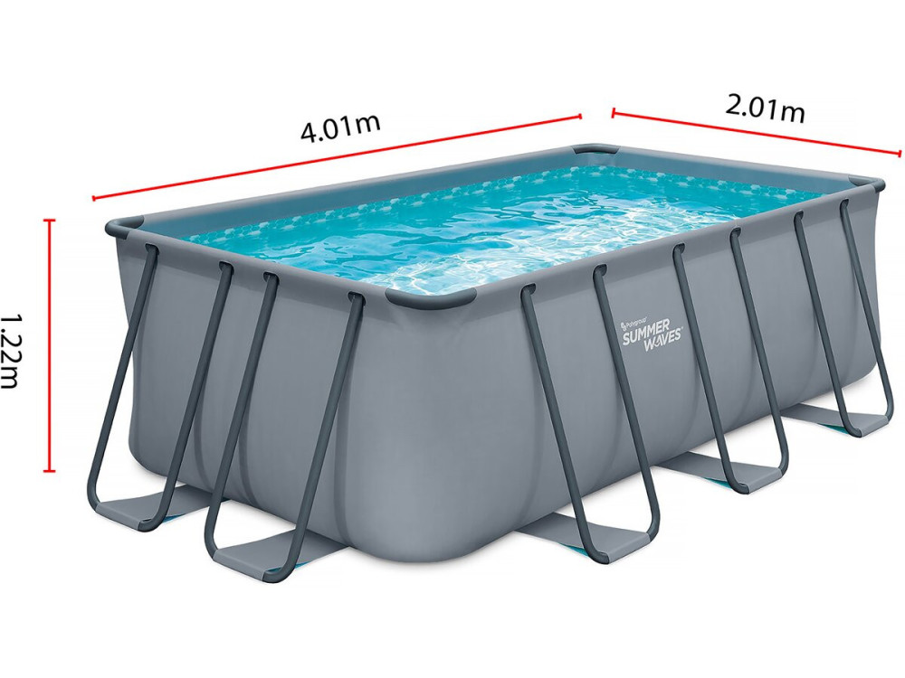Tubular swimming pool - LUDO 1 - 4 x 2 x 1 m - Without filtration