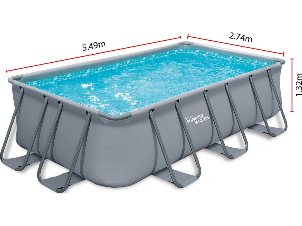 Frame swimming pool ''LUDO 3'' - 5.49 x 2.74 x 1.32 m - sand filtration system 5,1m3/H