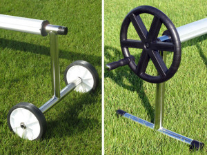 4 to 5.50m D80 telescopic aluminium reel with stainless steel feet