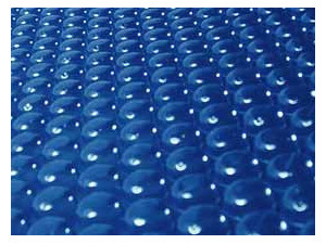 Kolanta swimming pool bubble cover - 400 µ - 1 side edging - blue