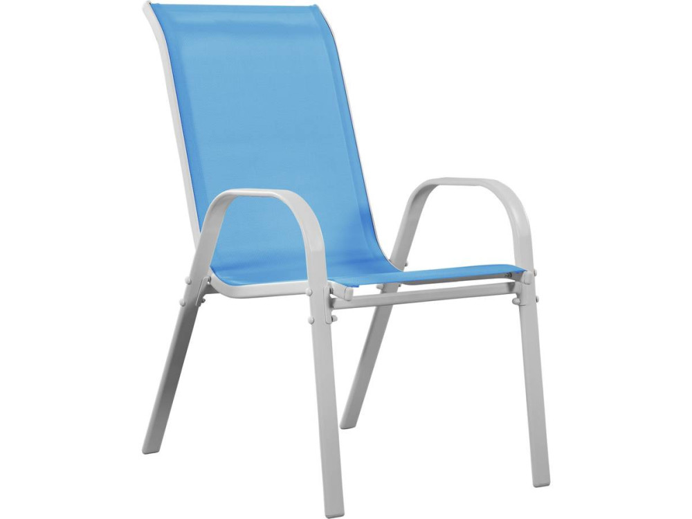 "Cordoba" Textilene garden chair - Phoenix - Blue- Pack of 4