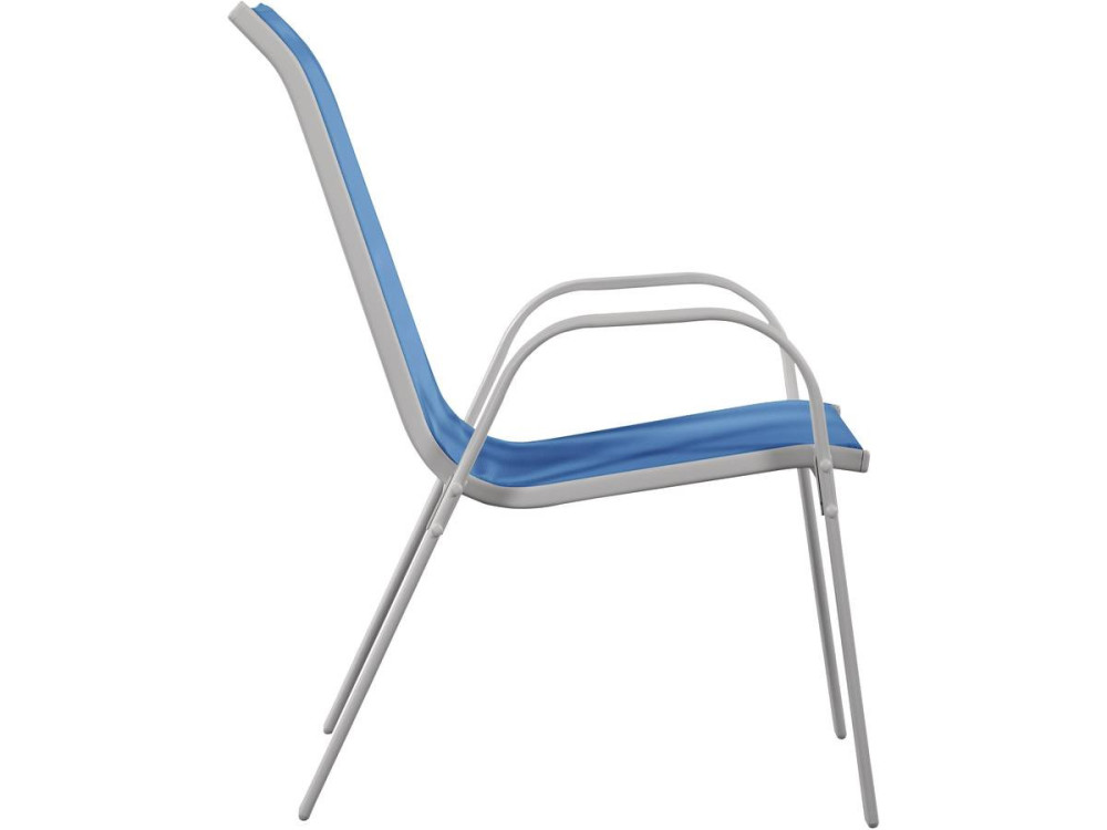 "Cordoba" Textilene garden chair - Phoenix - Blue- Pack of 4