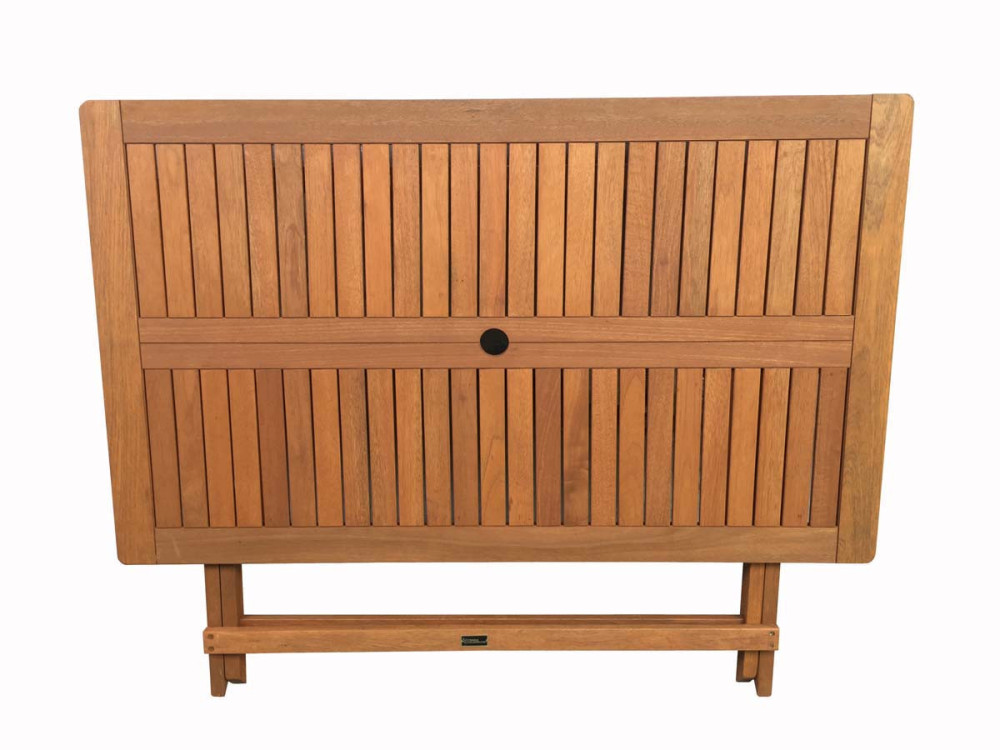 Hong Kong" exotic wood folding table - Maple - 135 x 80 cm - Light brown