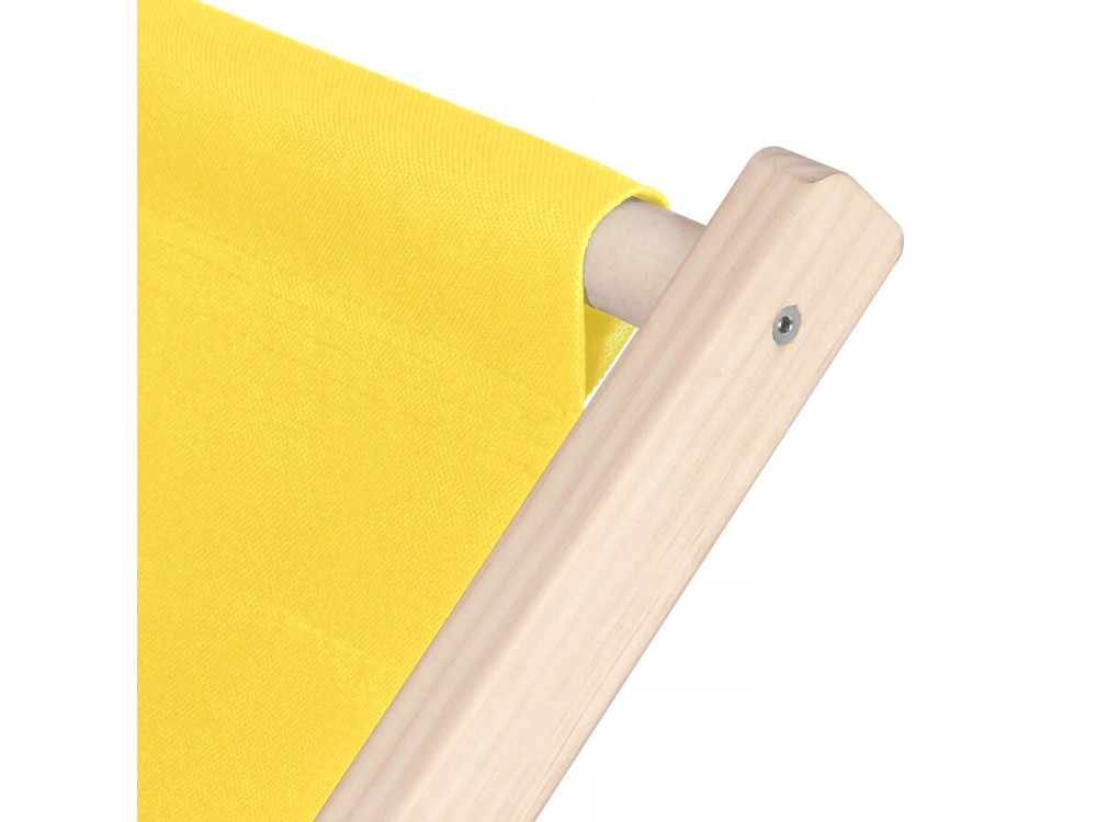 Set of 2 "Chilienne" wooden deckchairs - 107 x 56.5 x 81 cm - Yellow