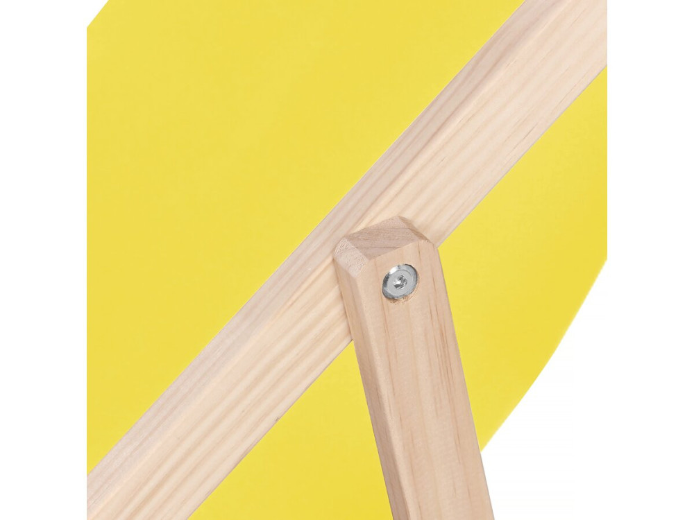 Set of 2 "Chilienne" wooden deckchairs - 107 x 56.5 x 81 cm - Yellow