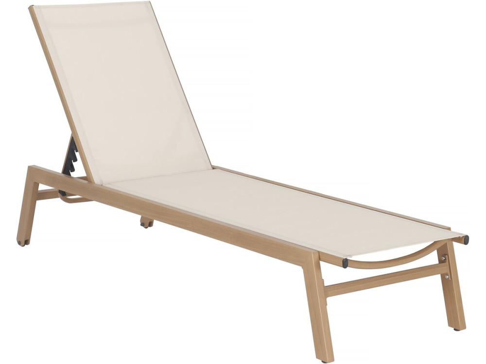 Elysia" aluminium sunlounger - Ecru