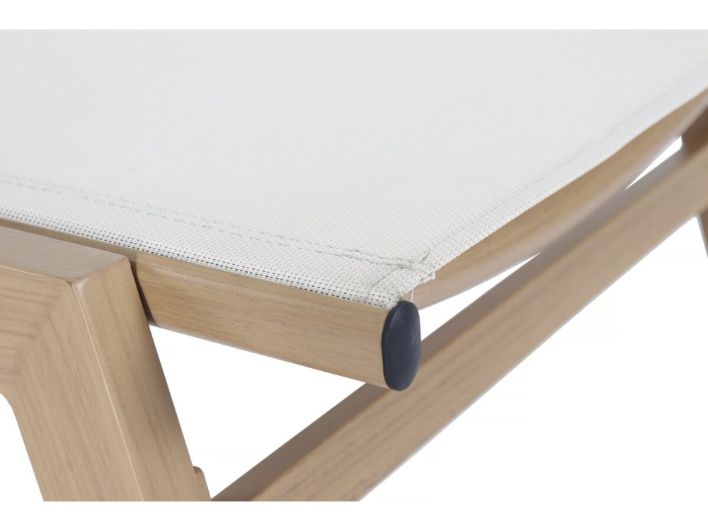 Elysia" aluminium sunlounger - Ecru