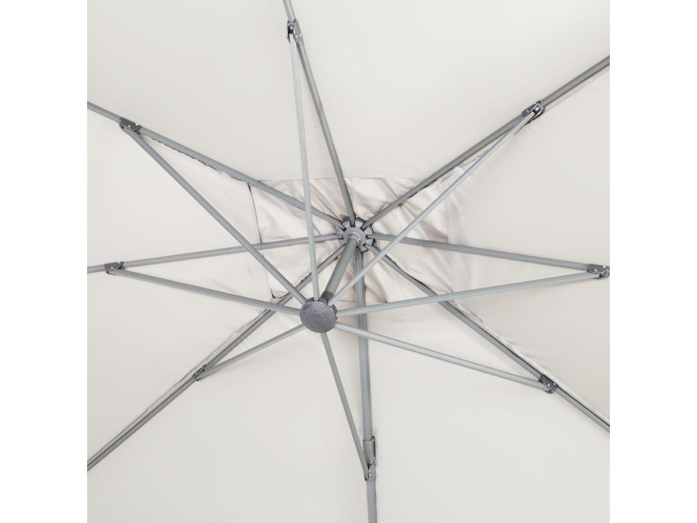 Cantilever Garden Umbrella in Aluminium "Sun 4" - Rectangular - 3 x 4m -Ecru