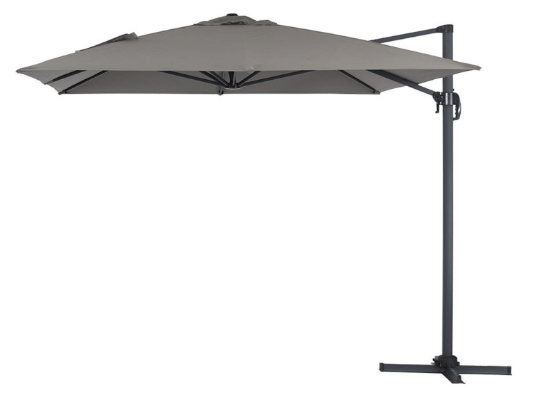 Cantilever Garden Umbrella in Aluminium "Sun 4" - Rectangular - 3m x 4m (9ft. 1 in. x 13ft. 1.5 in.) - Grey