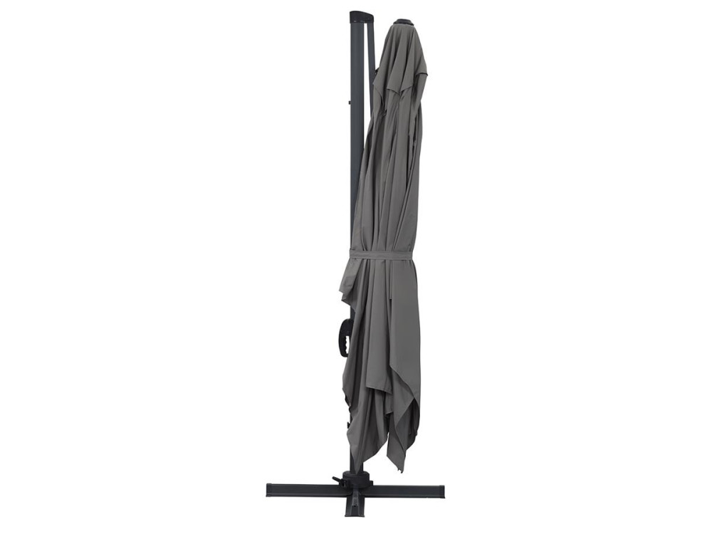 Cantilever Garden Umbrella in Aluminium "Sun 4" - Rectangular - 3m x 4m (9ft. 1 in. x 13ft. 1.5 in.) - Grey