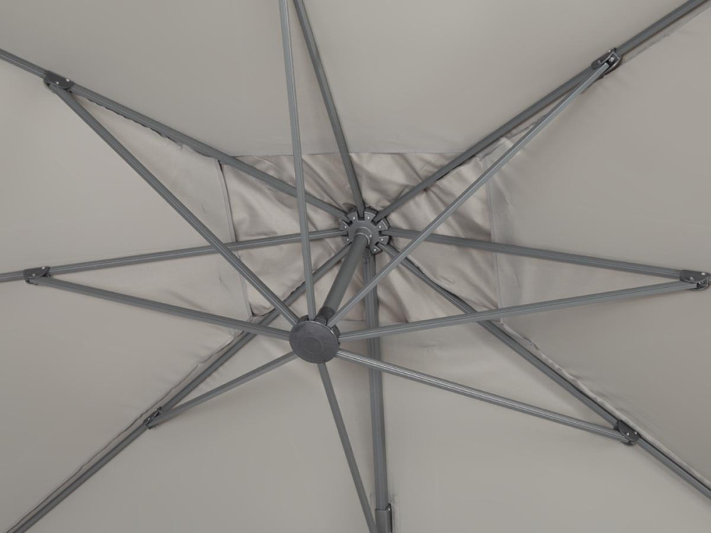 Cantilever Garden Umbrella in Aluminium "Sun 4" - Rectangular - 3m x 4m (9ft. 1 in. x 13ft. 1.5 in.) - Grey