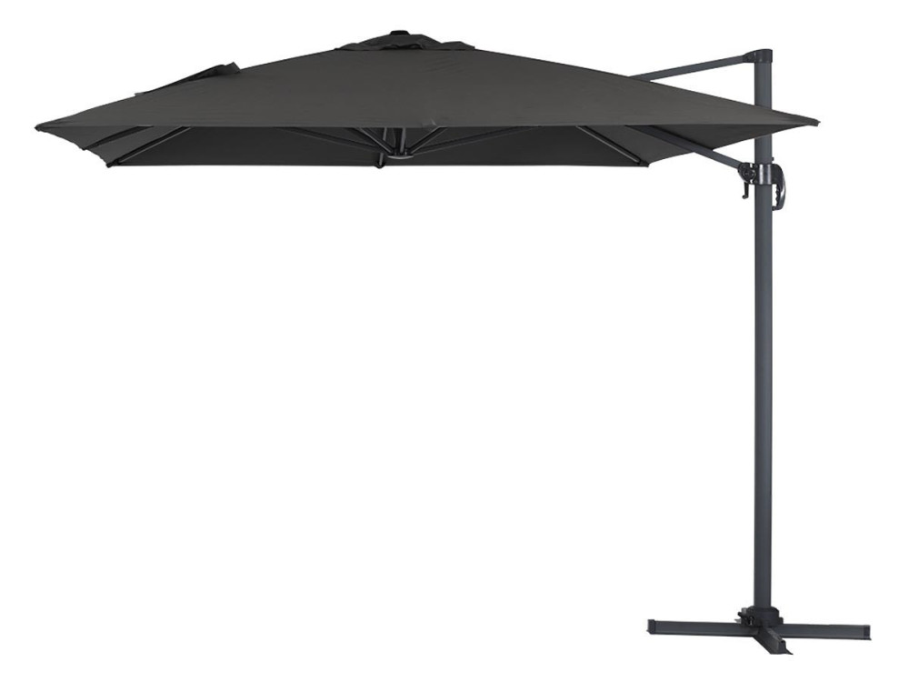 Cantilever Garden Umbrella in Aluminium "Sun 4" - Rectangular - 3m x 4m (9ft. 1 in. x 13ft. 1.5 in.) - Black