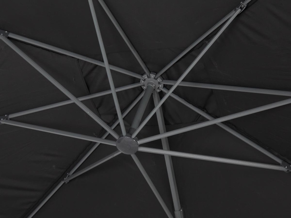 Cantilever Garden Umbrella in Aluminium "Sun 4" - Rectangular - 3m x 4m (9ft. 1 in. x 13ft. 1.5 in.) - Black
