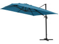 Cantilever Garden Umbrella in Aluminium "Sun 4" - Rectangular - 3 x 4m -Ecru - blue