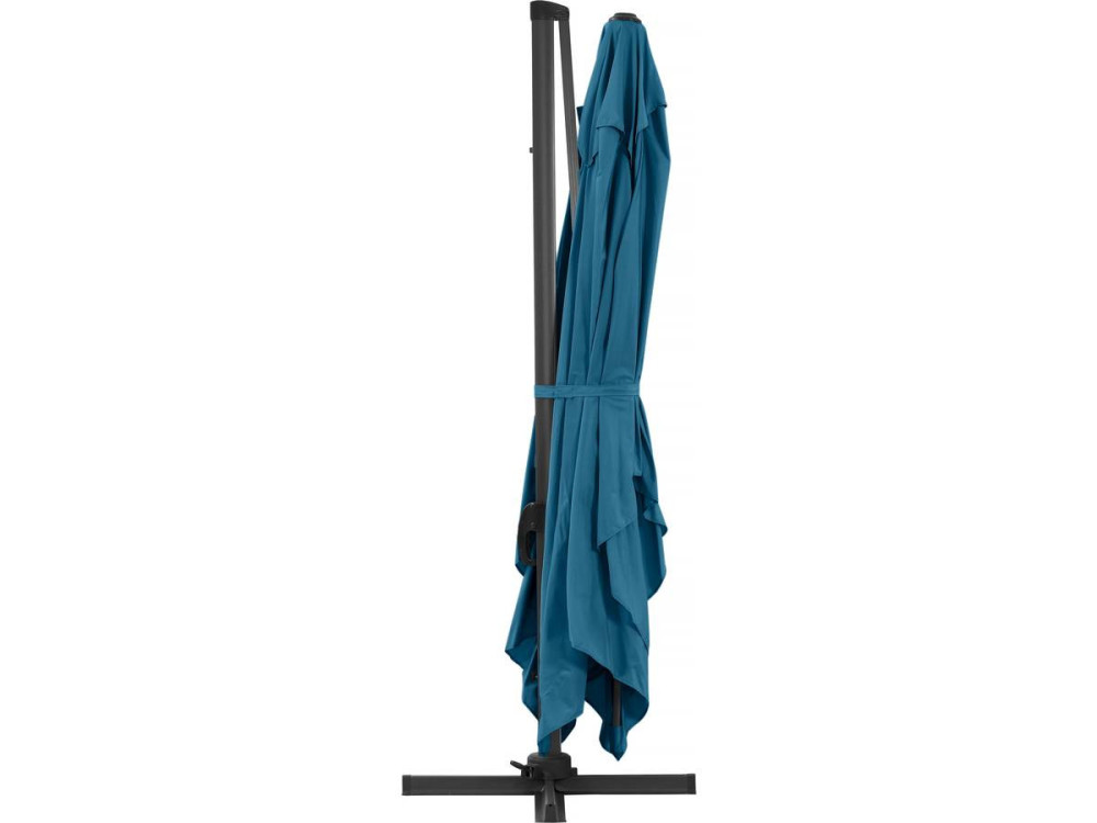 Sun 4 3 x 4 m offset aluminum garden parasol - Blue