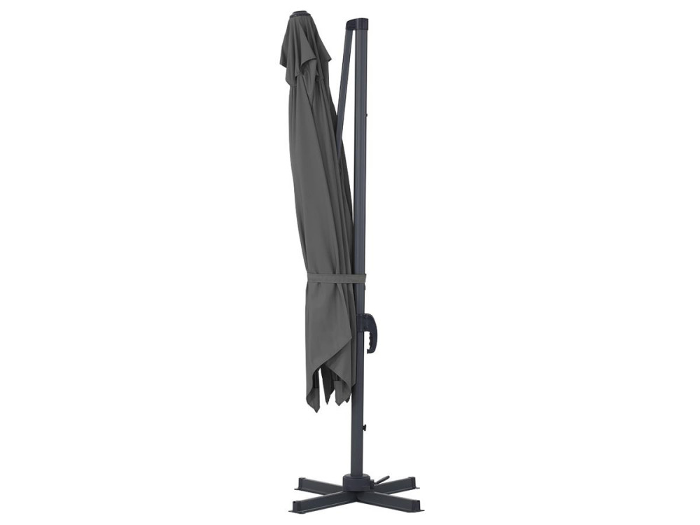 Cantilever Umbrella with Aluminum Frame "Sun 3" - Square -  3 x 3 m  (9'10" x 9'10")  - Grey