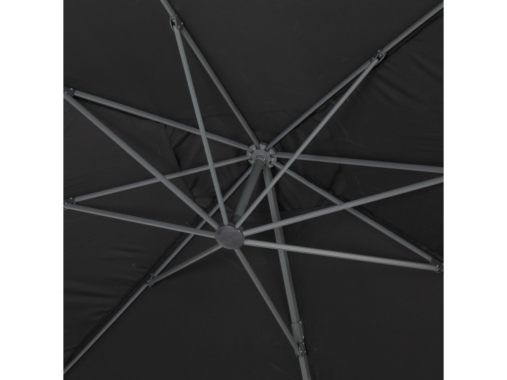 Sun 4 Alu offset garden parasol - Rectangle - 3 x 4 m - Black - Ballasted slabs included