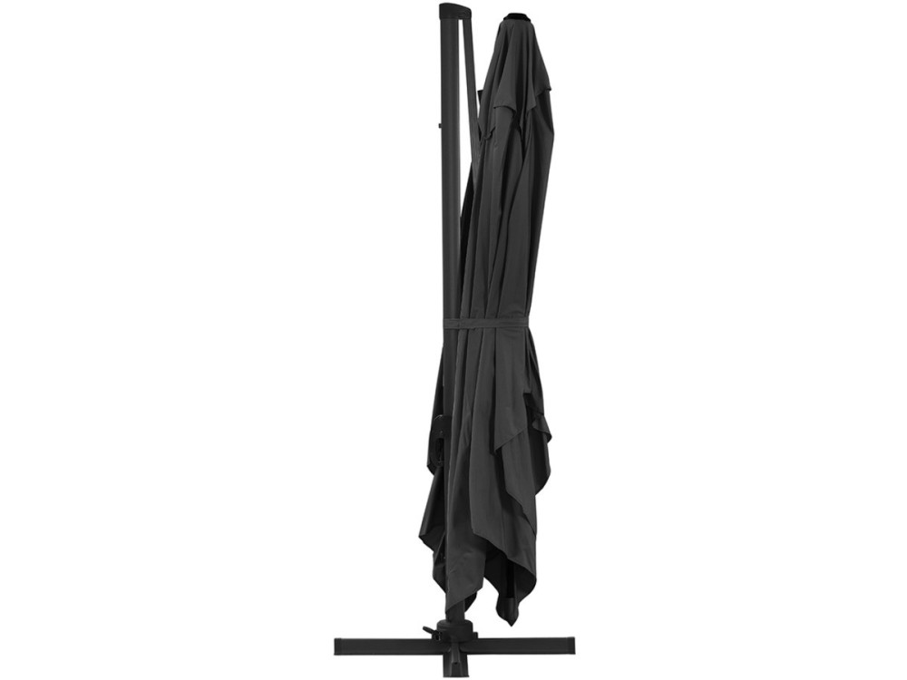 Sun 4 Alu offset garden parasol - Rectangle - 3 x 4 m - Black - Ballasted slabs included