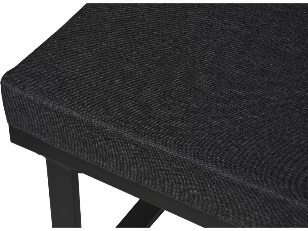 Fiora" corner sofa garden furniture, imitation wood decor - 5 seater - Grey