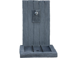 ARDOISE" fountain - reconstituted stone - 59 x 44 x 87 cm - Grey