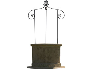 Garden well - diameter 120 x 210 cm - Height of stone body: 78 cm - Inside diameter 77 cm