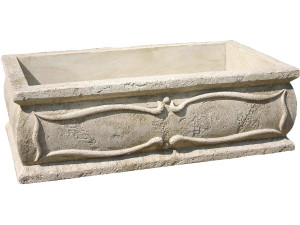 Large "Verone" planter - stone - 50 x 100 x 30 cm