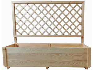 Sorpin wooden planter with trellis - 98 x 34 x 104 cm