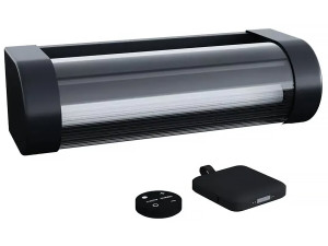 Booster " Loma " 150 to 900 Lumen solar and rechargeable wall lamp - Black