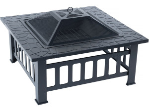 Flaméo" brazier with ember-proof lid - Black