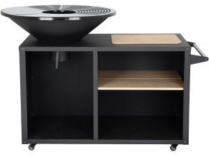 Barbecue plancha brazier charcoal and wood "Marechal" - Ø 81 cm - Black