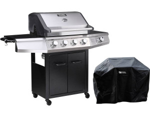 Barbecue gas "Bingo 5" - 5 Burners including 1 lateral - 15.2kW + Protective cover - Black