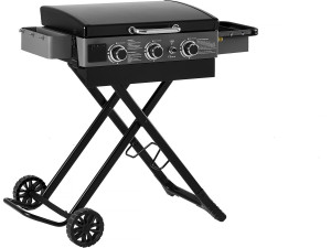 Plancha à gaz avec chariot pliable et portable "Firo" - 7,5 kw - Black