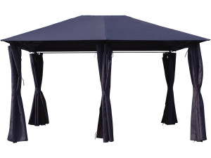 Canvas and Curtains for "Rosita" gazebo - 3 x 4 m - Grey