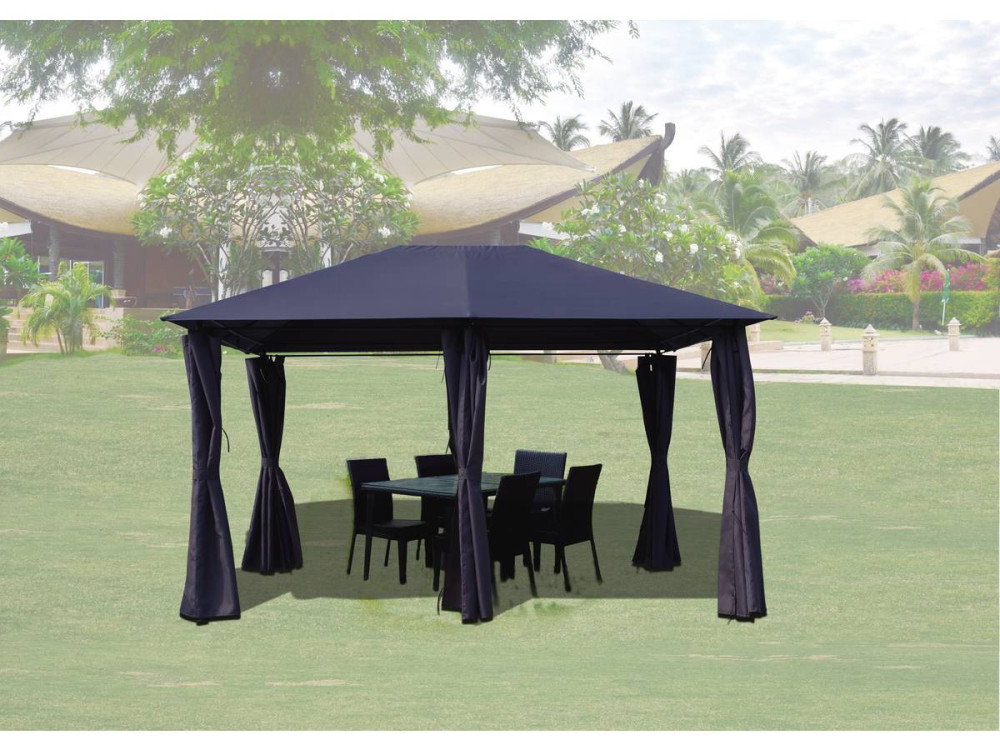 Canvas and Curtains for "Rosita" gazebo - 3 x 4 m - Grey