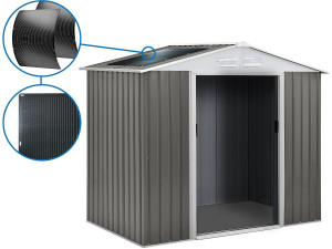 Dallas metal garden shed - 5.29 m² with solar panels