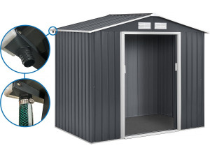 Metal garden shed - "Vegas" - 4.07 m² with gutter