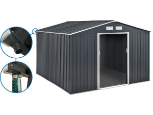 Metal garden shed - "Vegas" 12.98 m² with gutter
