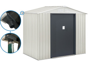Metal garden shed "Nebraska" - 4.07m² with gutter
