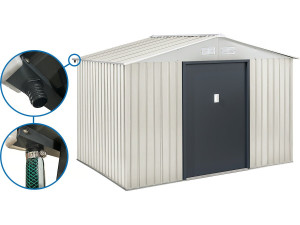 Metal garden shed "Nebraska" - 5.29m² with gutter